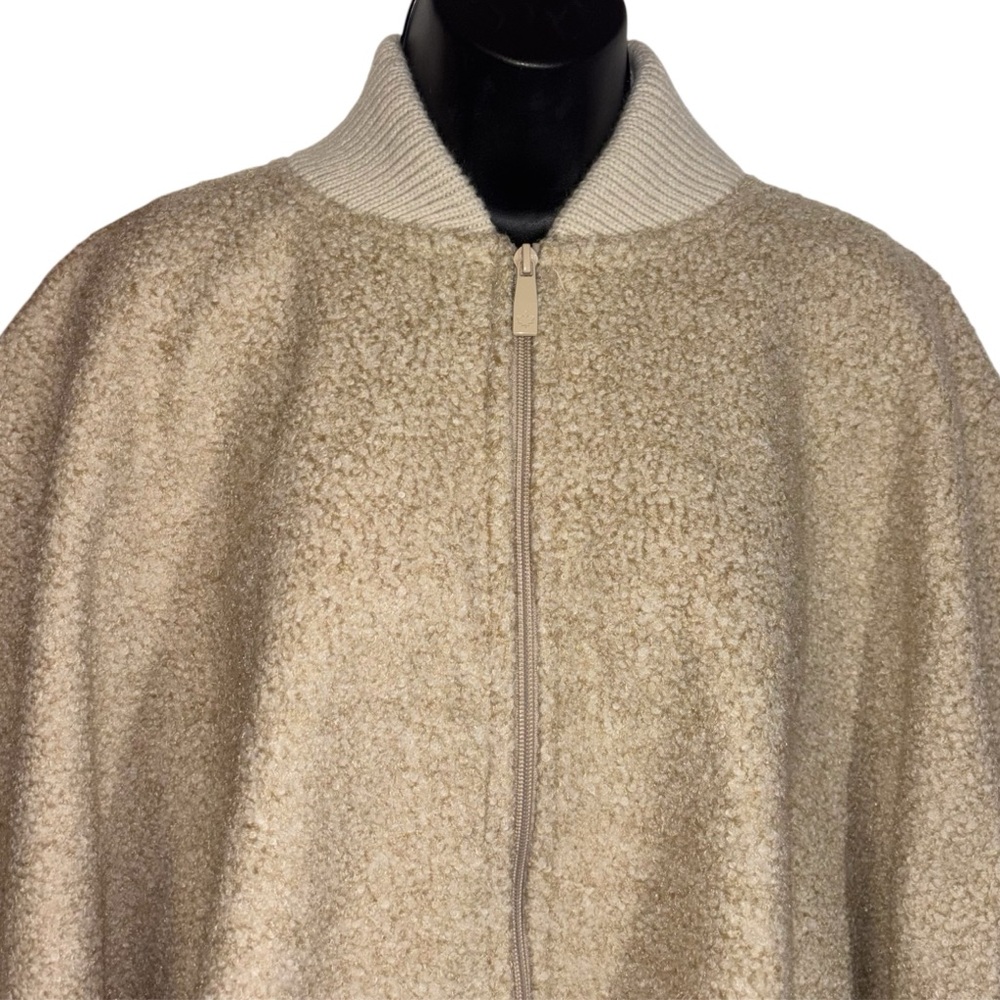 Canada Weather Gear Cape Double Zip Front Closure Boucle Texture One Size - Picture 3 of 16